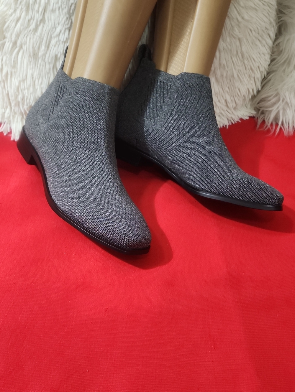 Vivaia Square-Toe Slip-On Chelsea gray Boots-Winter Limited Edition (Ryan)